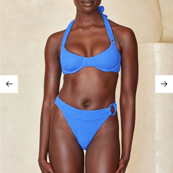 Monday Swimwear Other - Monday Swimwear Antigua Blue Crinkle Set